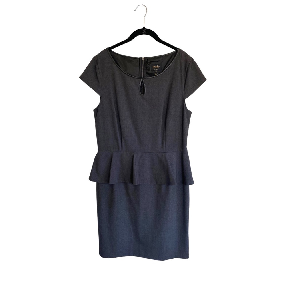Laundry by Design Womans Size 14 Gray peplum short dress